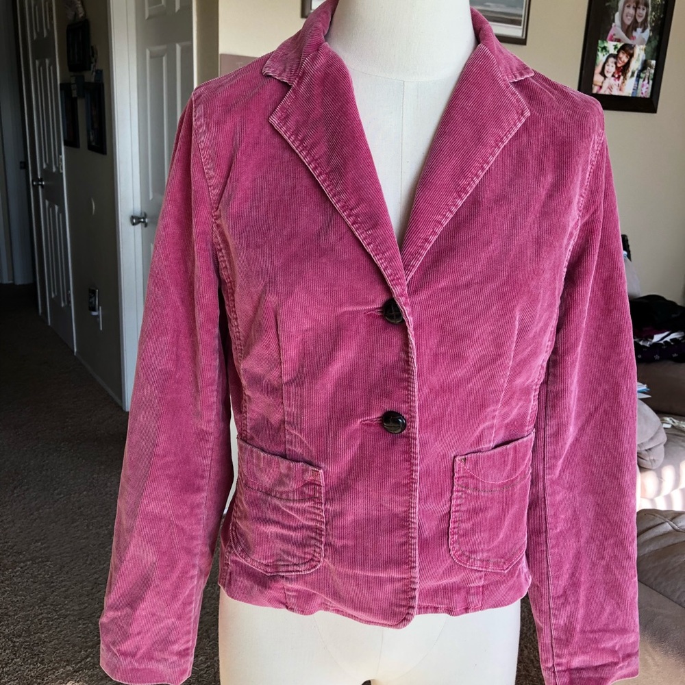 💖👉Gap corduroy stretch blazer berry sz 4